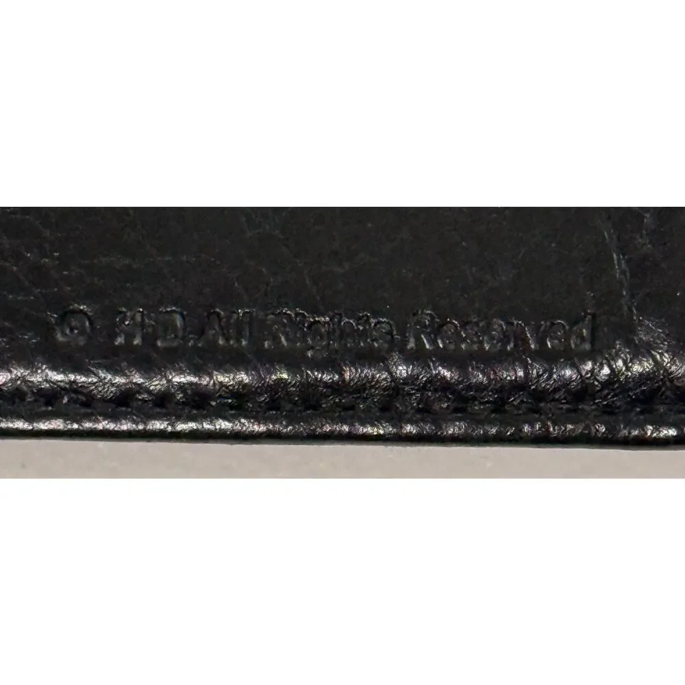 Harley Davidson Black Leather Long Studded Motorcycle Wallet/Checkbook Cover